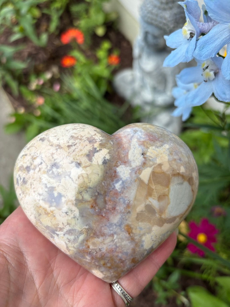 Flower Agate - Heart | Madagascar