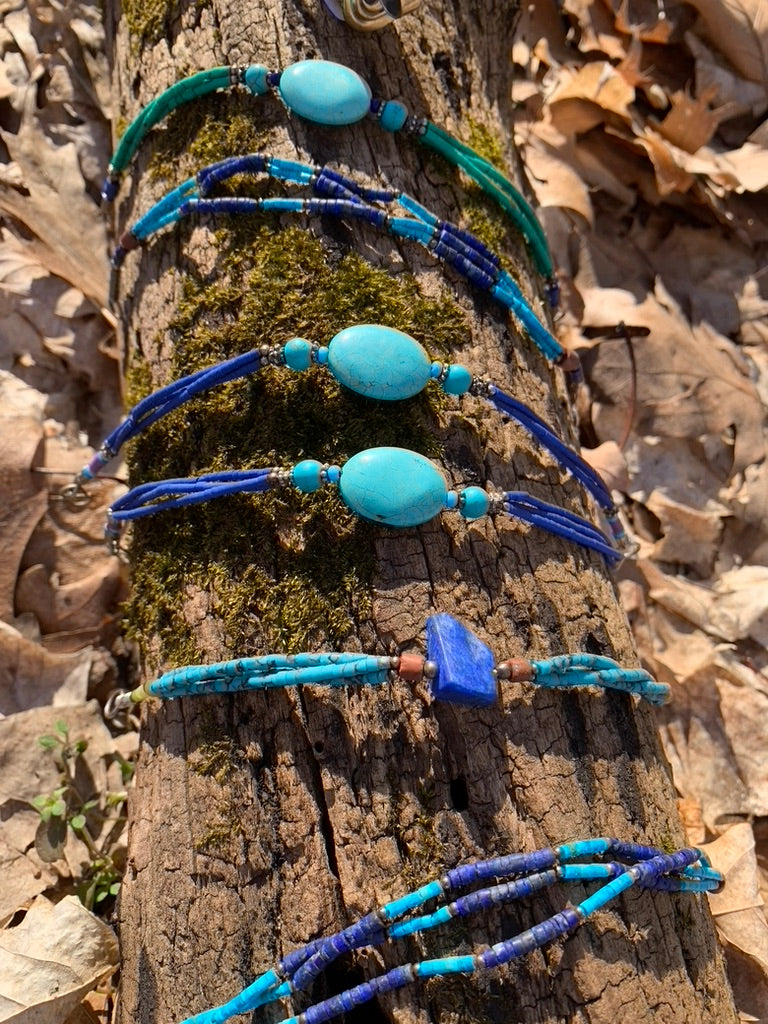 Turquoise and Lapis Lazuli bracelet - Afghanistan