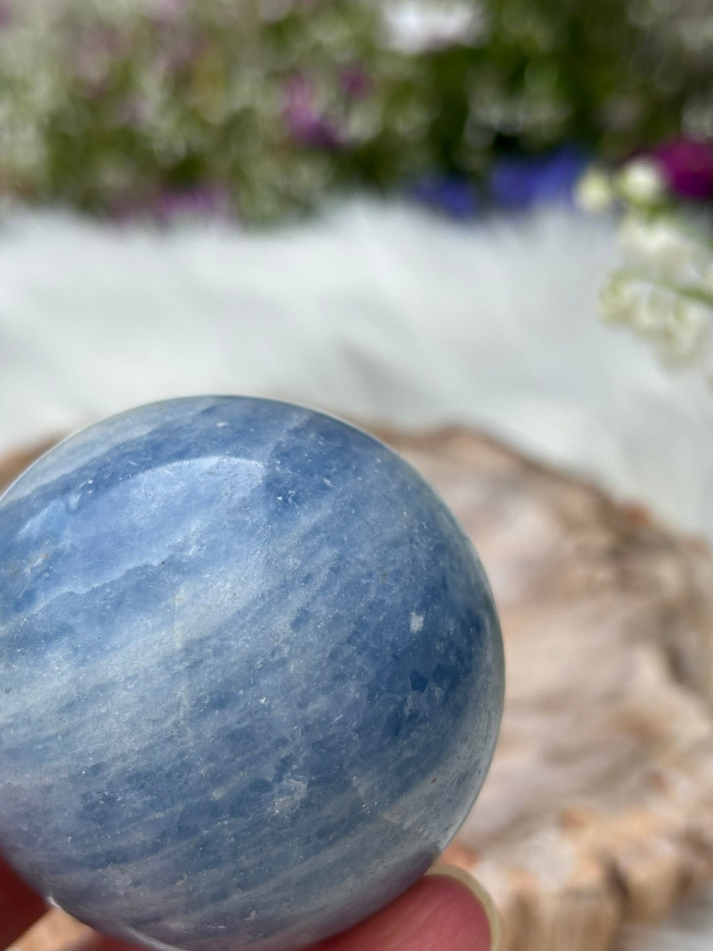 Blue Calcite | Sphere | Madagascar