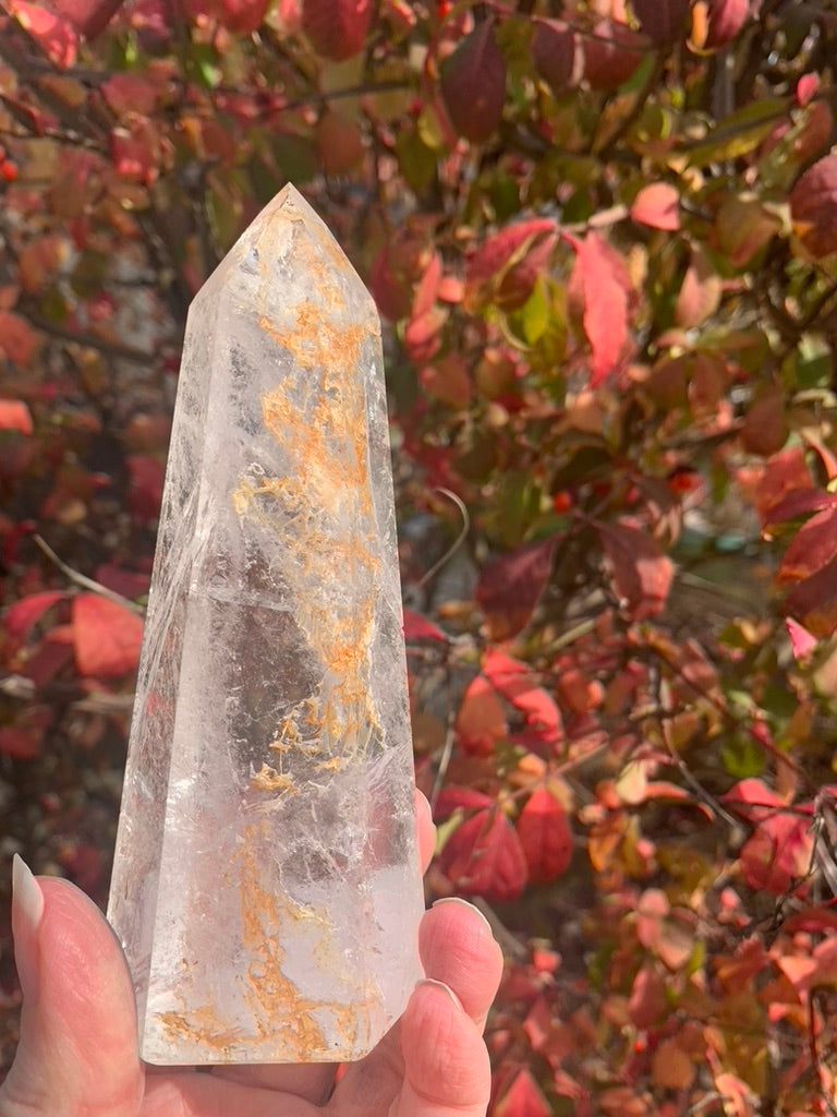 Clear Quartz with Iron Inclusions