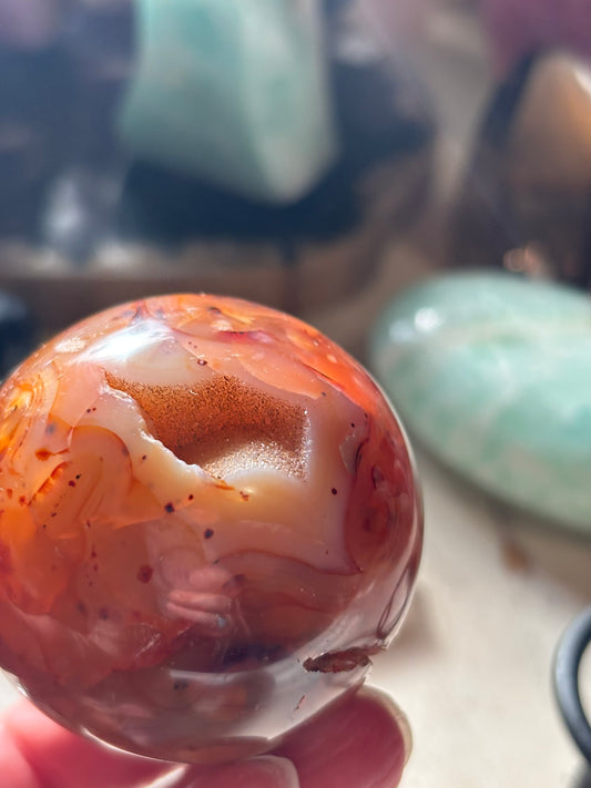 Carnelian Sphere - Madagascar - 52 mm