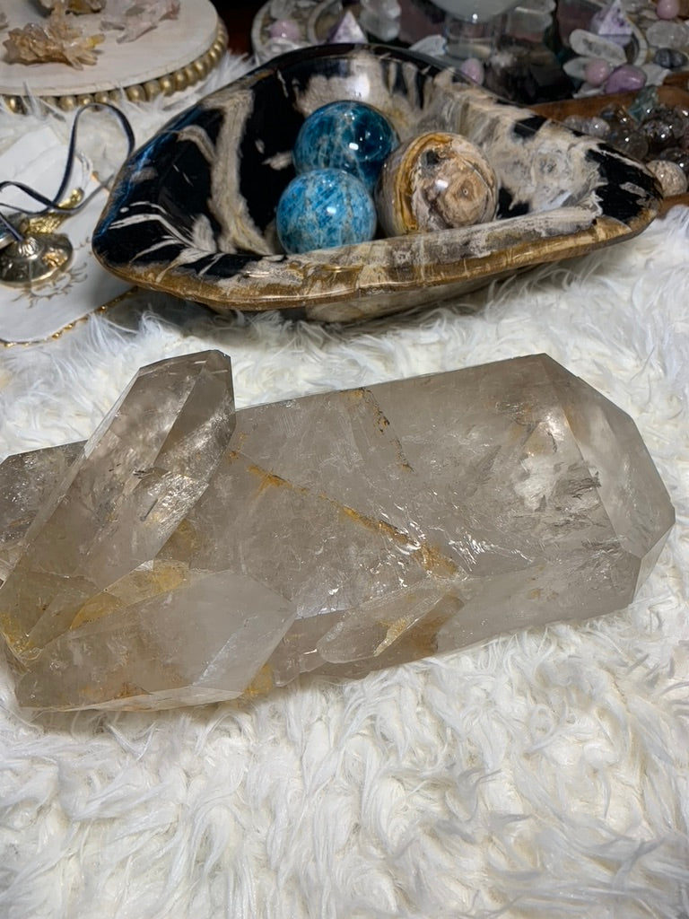 Smokey Lemurian Quartz Point