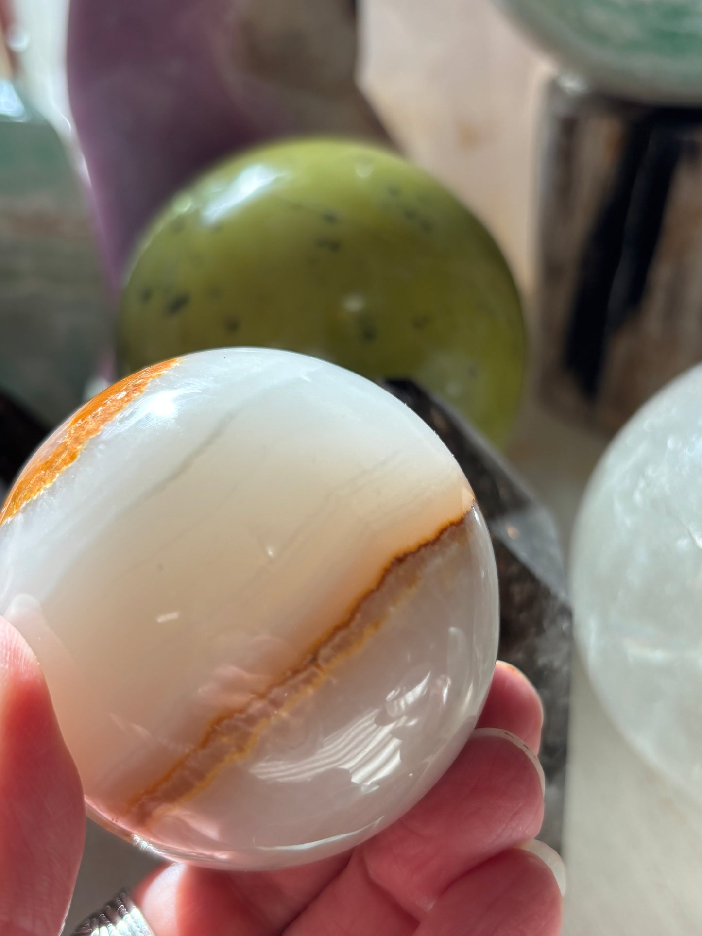 Watermelon Calcite - Sphere - Pakistan