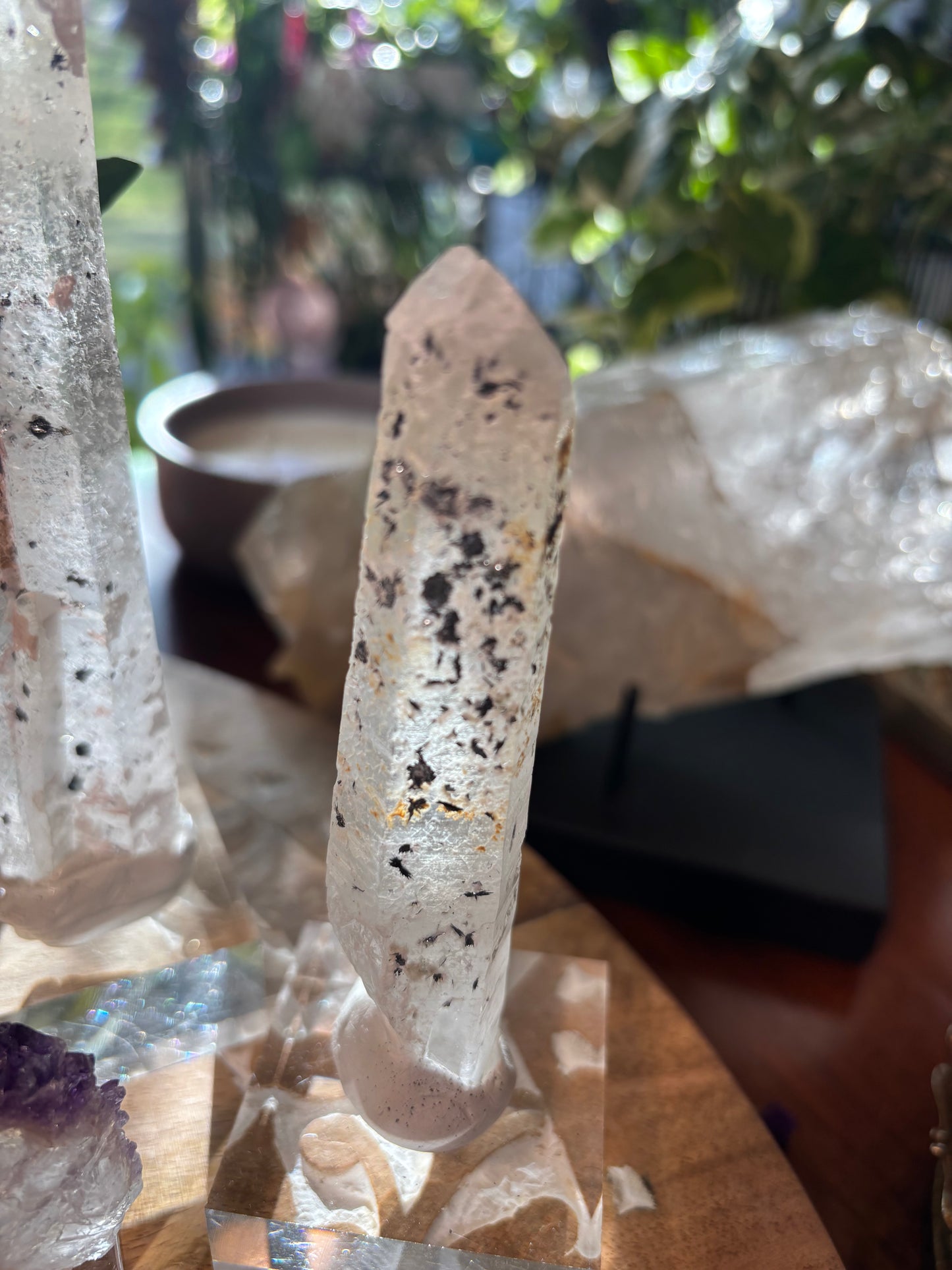 Mongolian Quartz with Hematite Rosettes