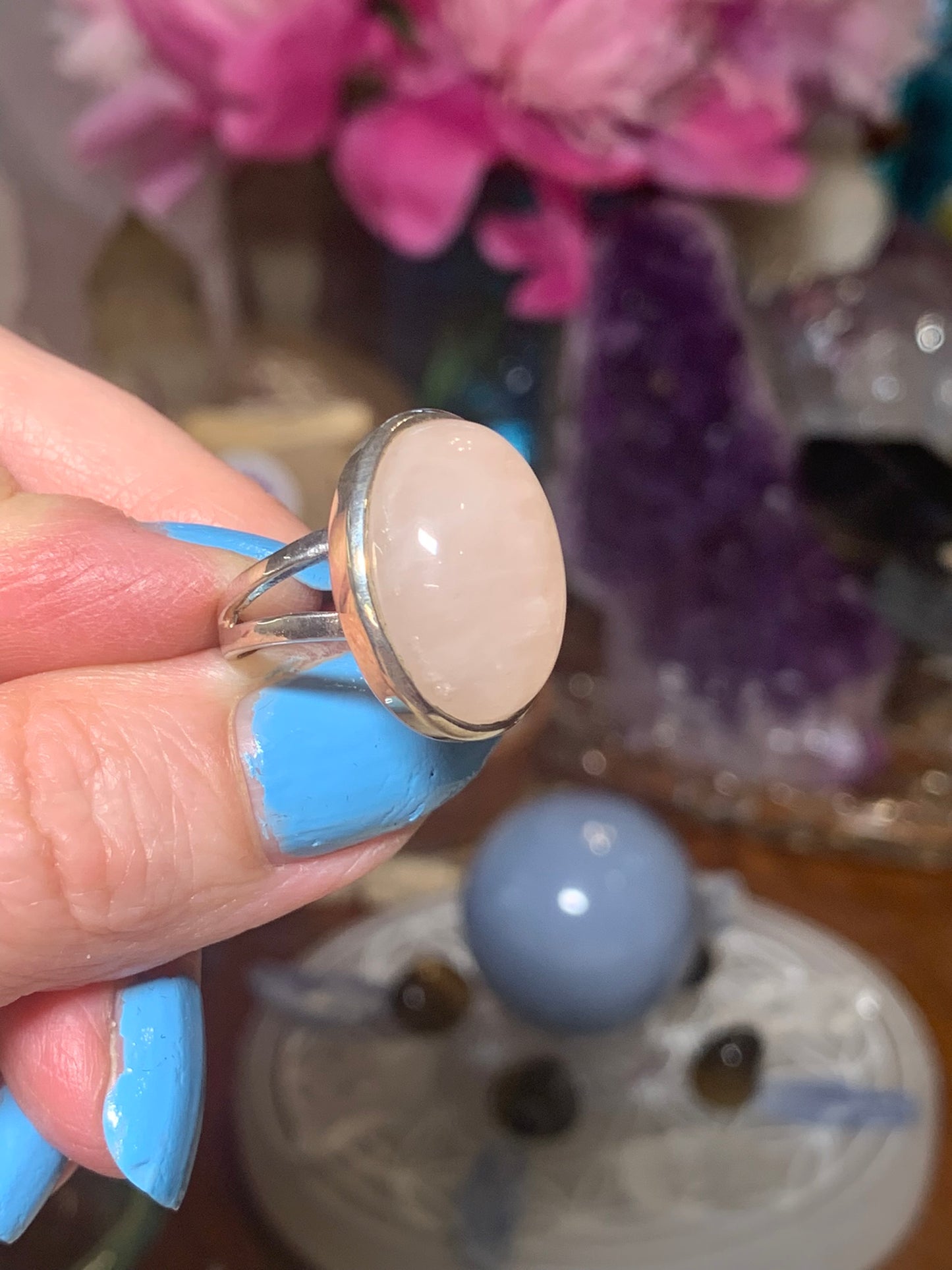 Rose Quartz Ring size 6