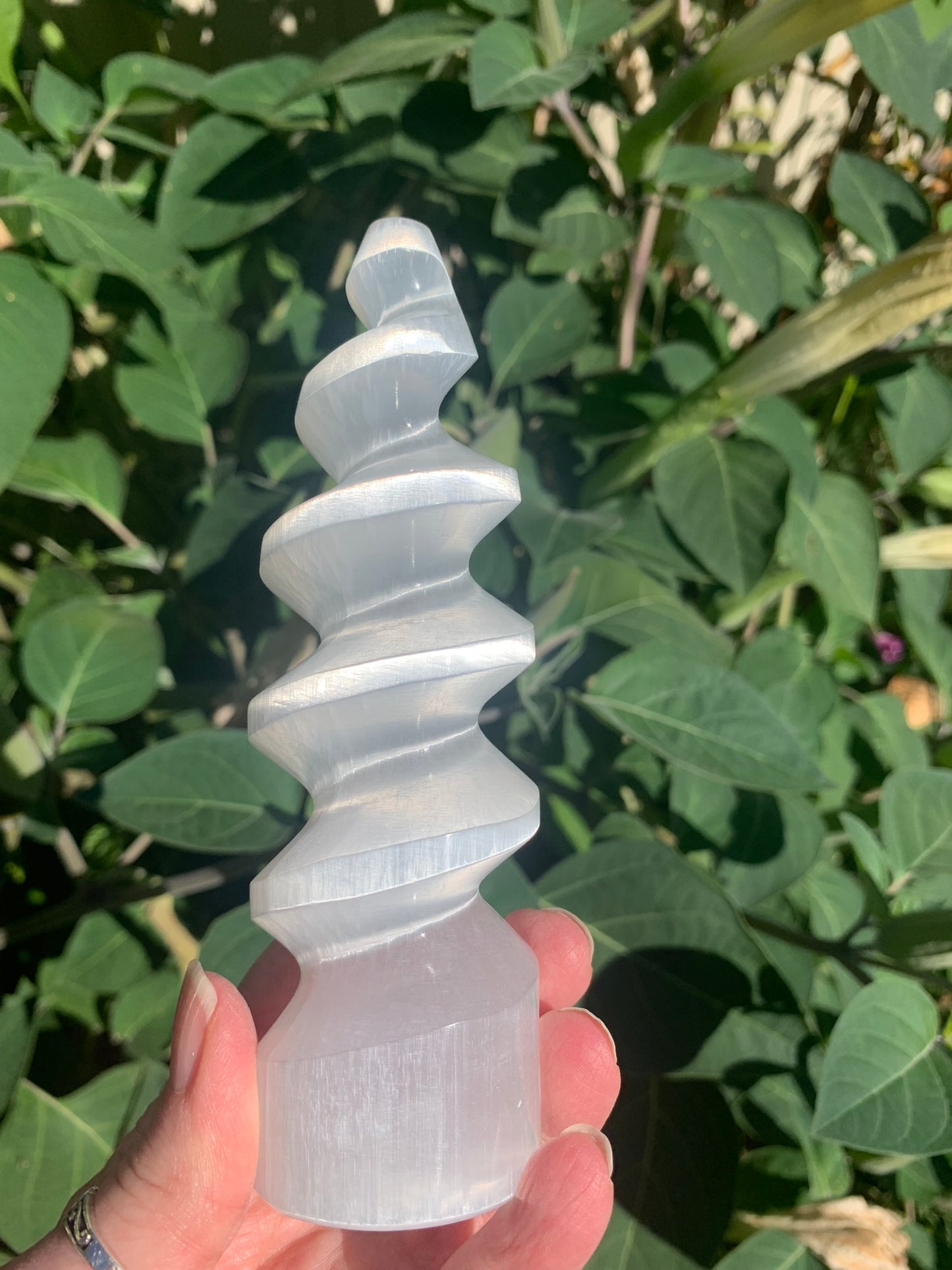 Selenite Unicorn Horn