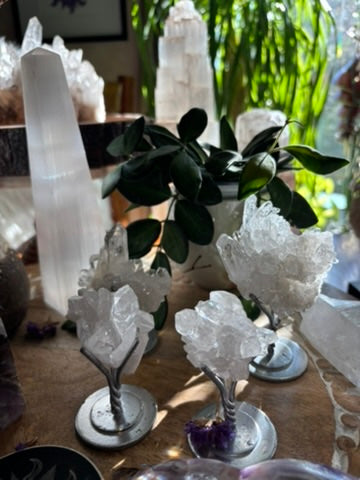 Mini Quartz Cluster on stand - Brazil