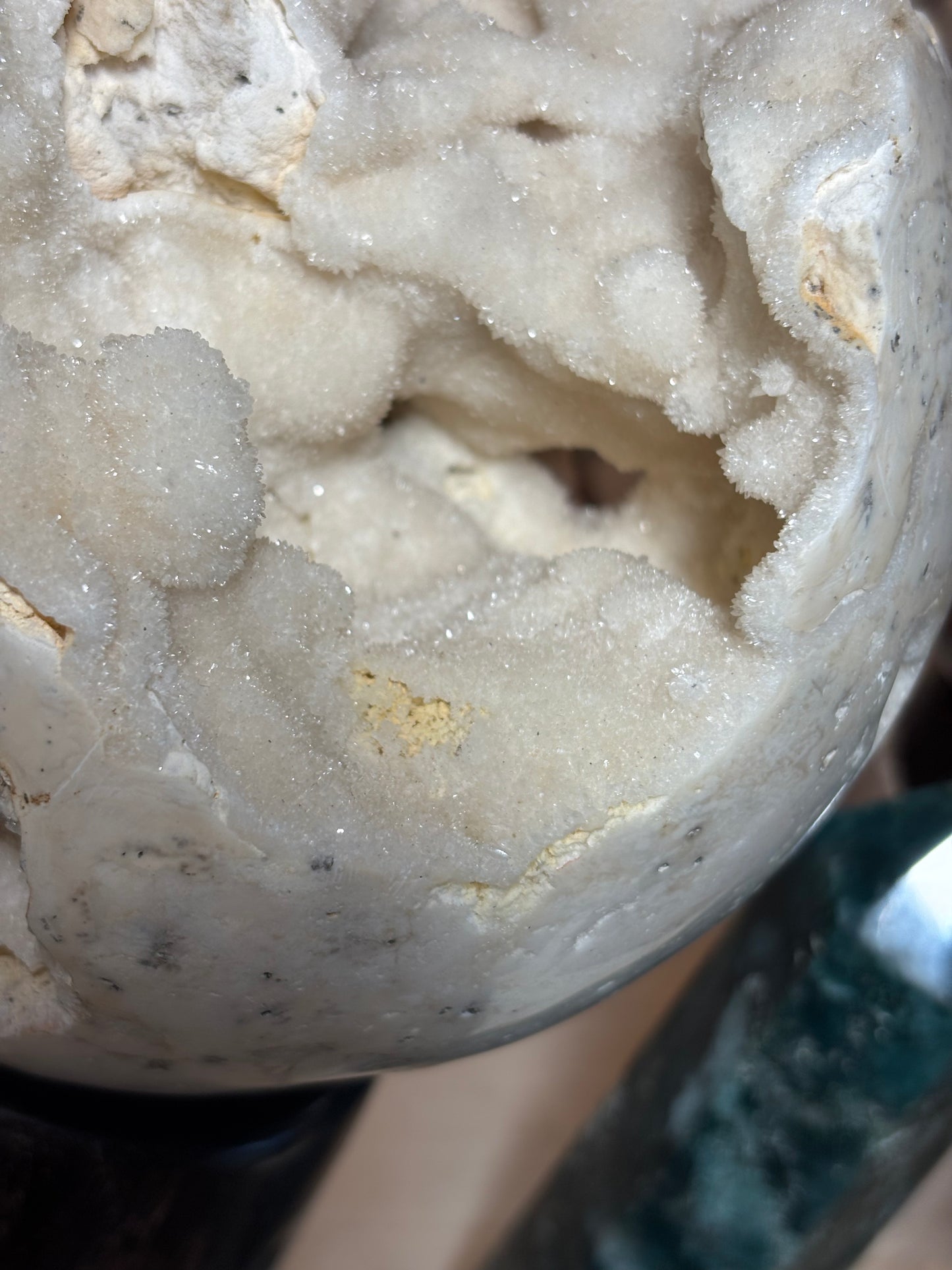 UV Druzy Calcite Sphere - Indonesia