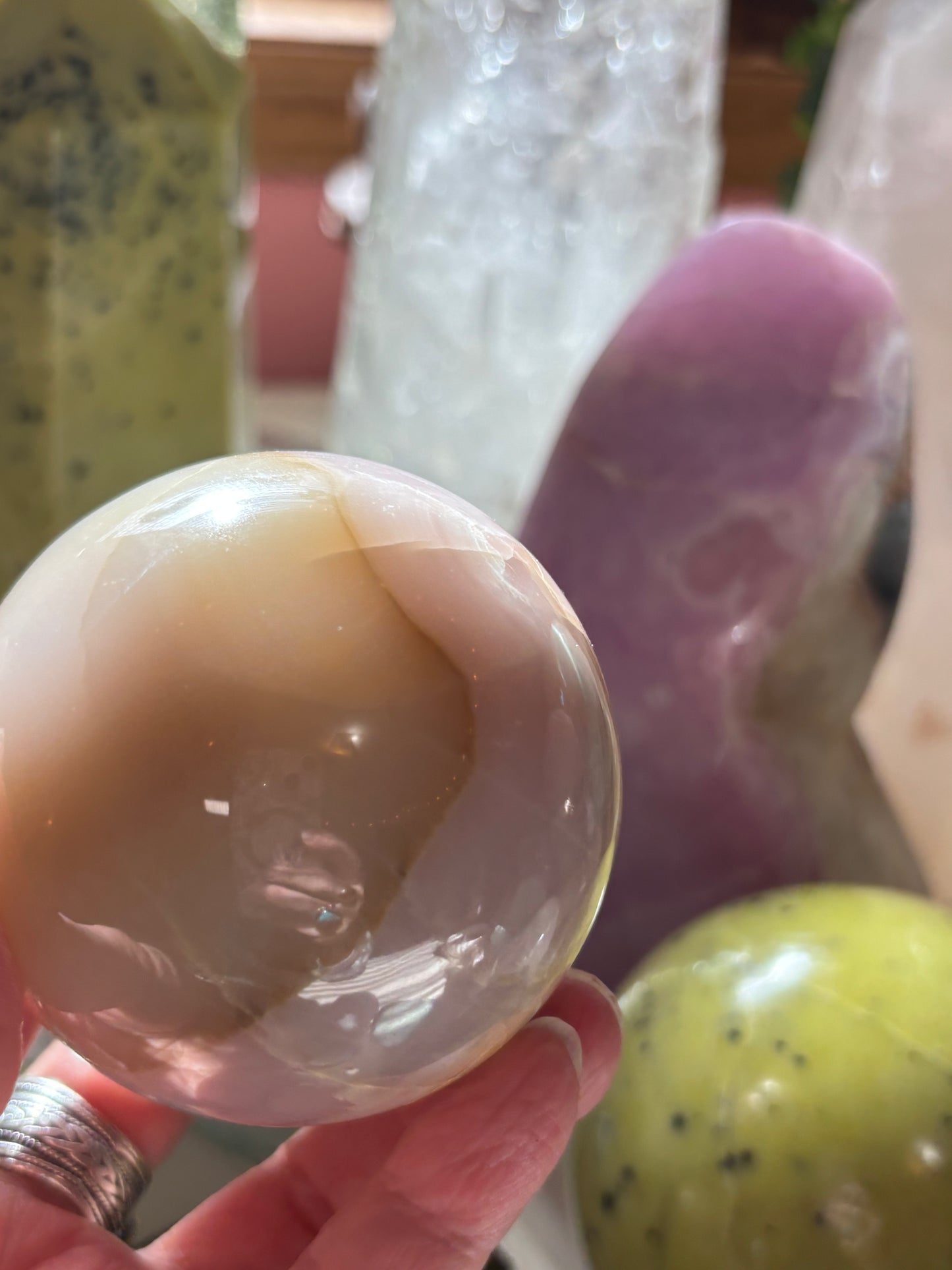 Watermelon Calcite - Sphere - Pakistan