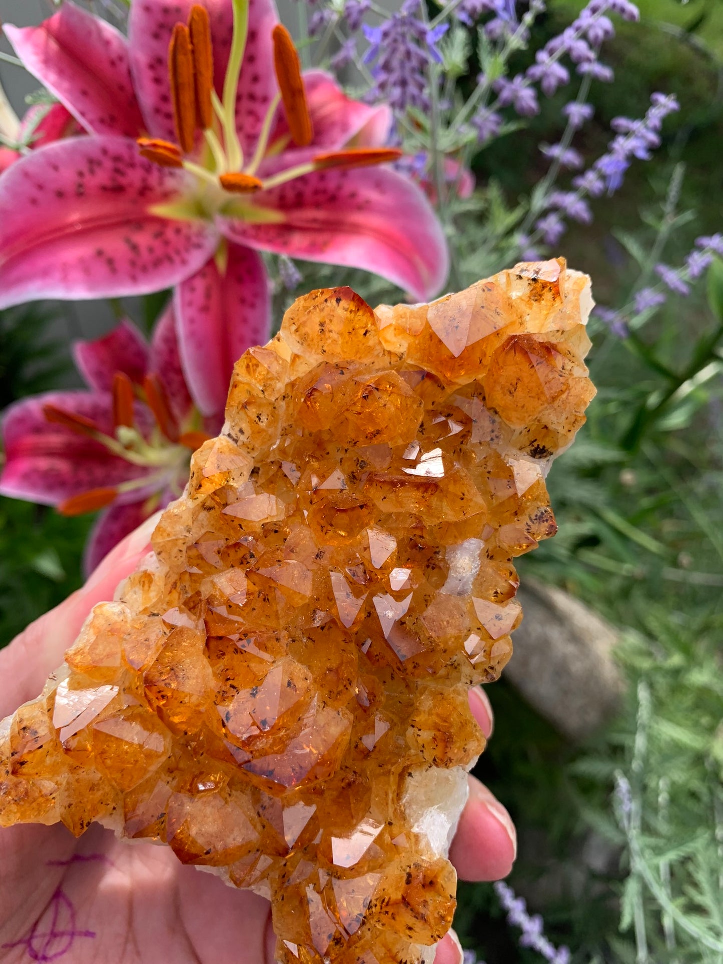 Golden Amethyst - Citrine Cluster - Madagascar