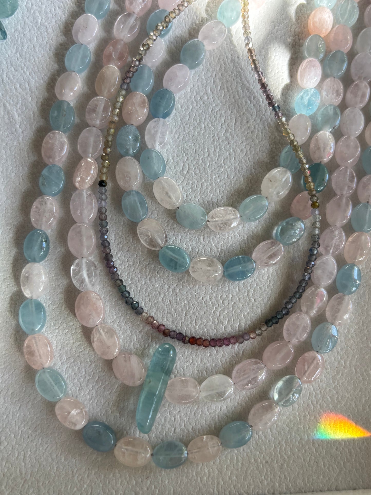 Soft Horizon -  Mixed Morganite & Aquamarine — Nigeria