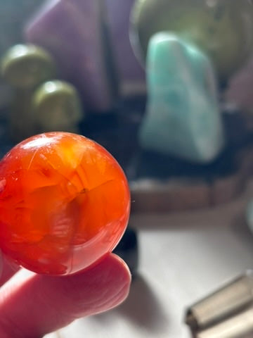 Carnelian Sphere - Madagascar - 37 mm