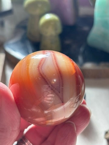 Carnelian Sphere - Madagascar - 51 mm