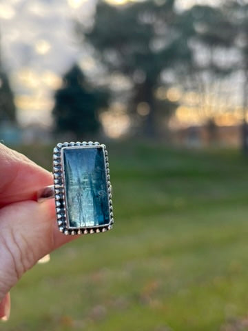 Teal Kyanite Ring size 9