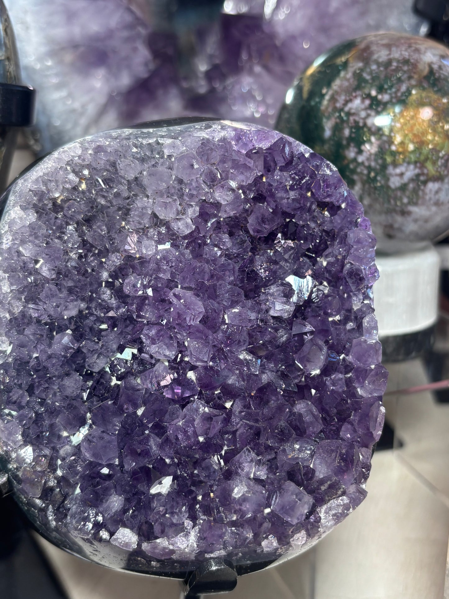 Amethyst Cluster on stand - Brazil