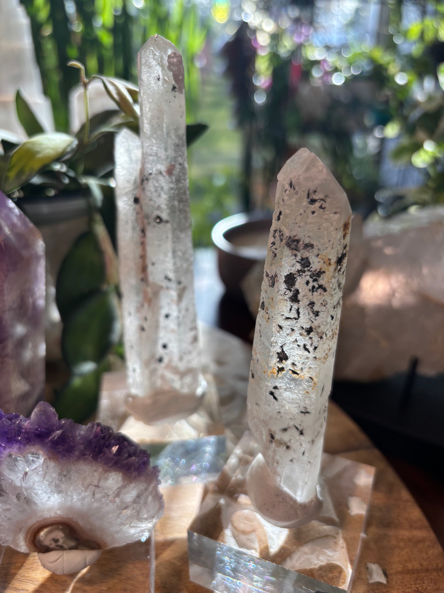 Mongolian Quartz with Hematite Rosettes