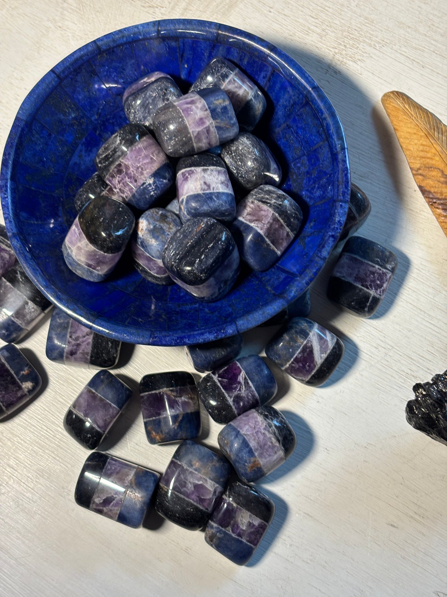 Anxiety Relief/Support tumble - Amethyst - Sodalite - Blue Aventurine