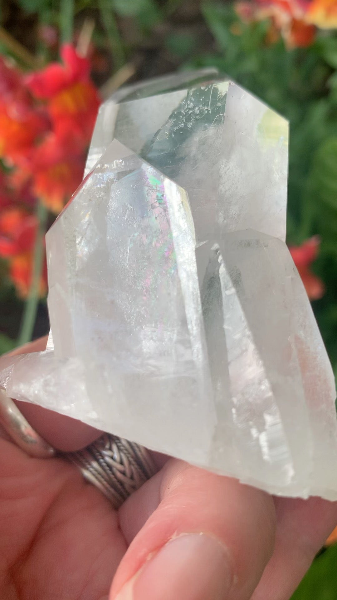 Rainbow Quartz Cluster