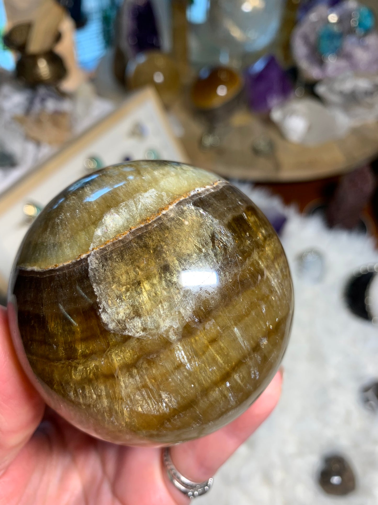 Yellow Fluorite Sphere