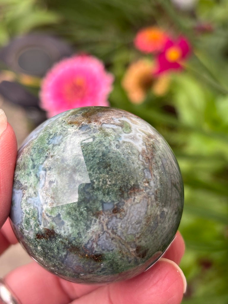 Moss Agate - Sphere