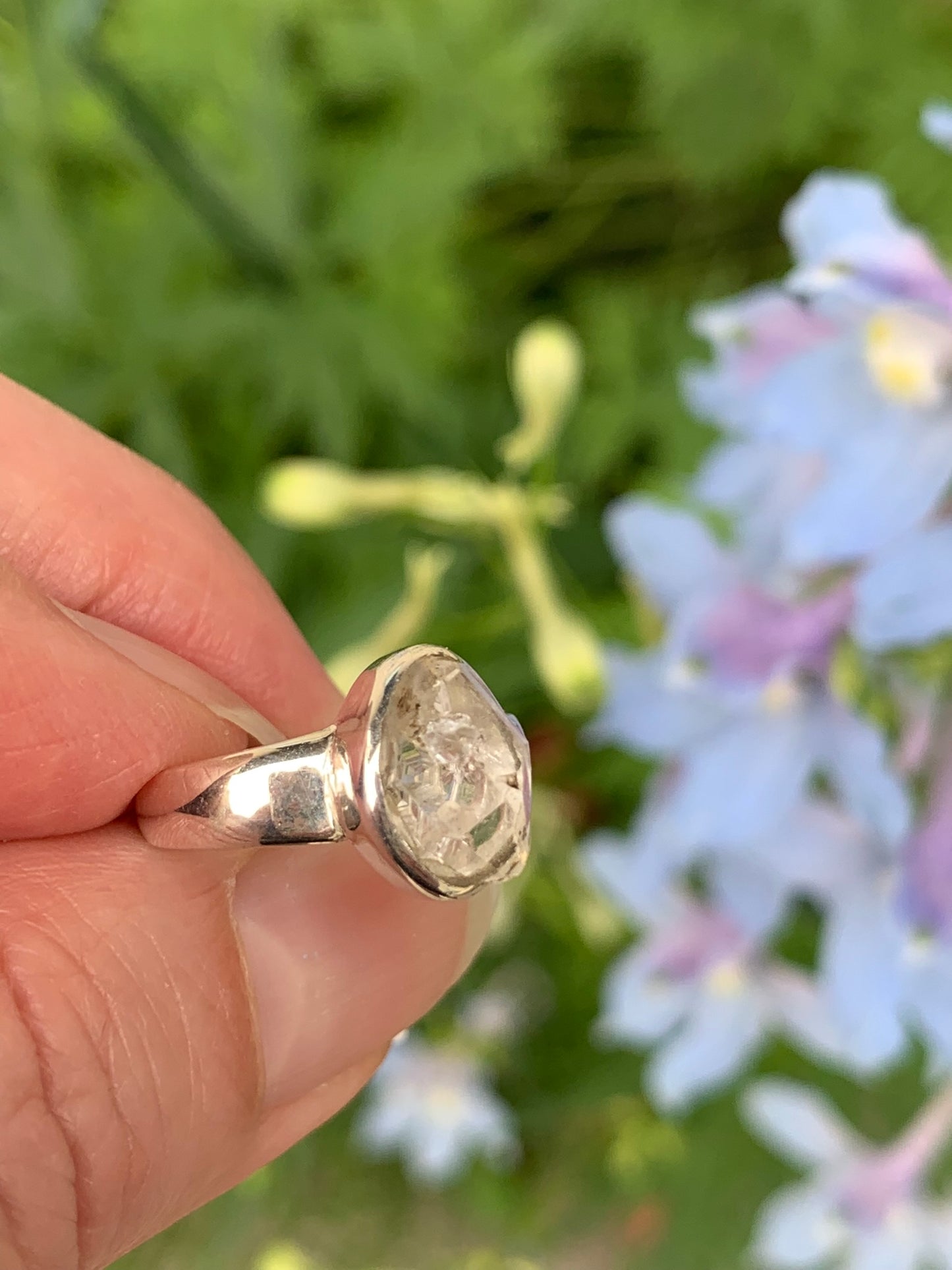 Herkimer Diamond Ring size 5.5