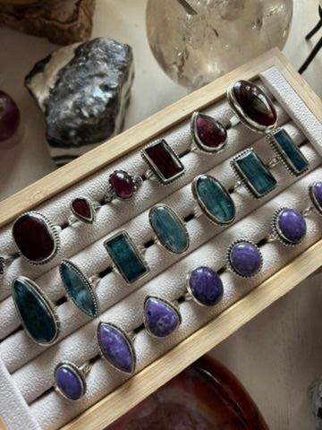 Rhodolite Garnet Ring size 8.5