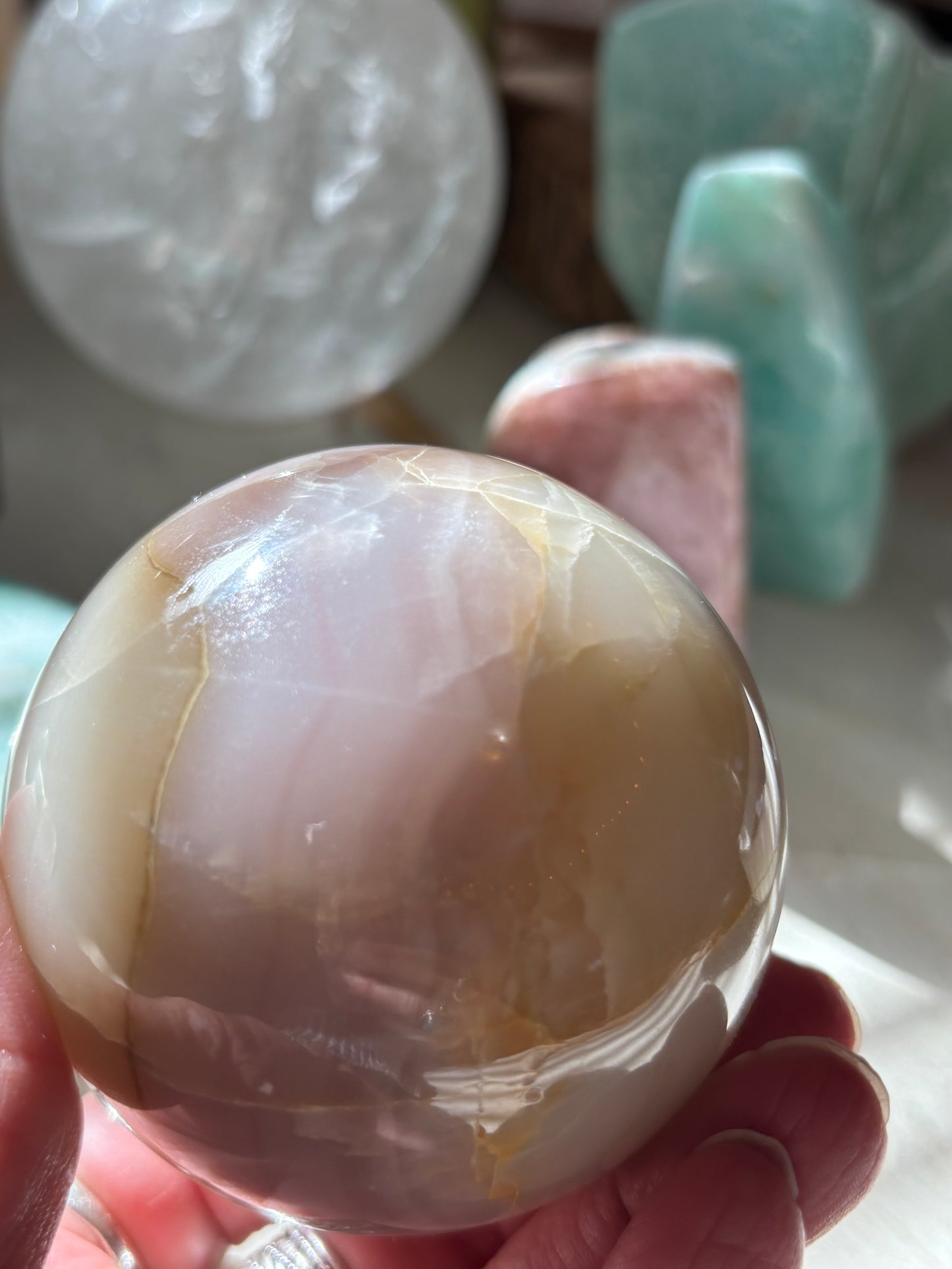 Watermelon Calcite - Sphere - Pakistan
