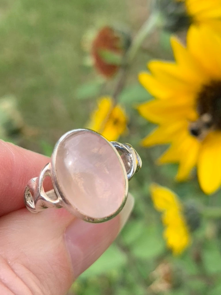 Rose Quartz Ring size 8