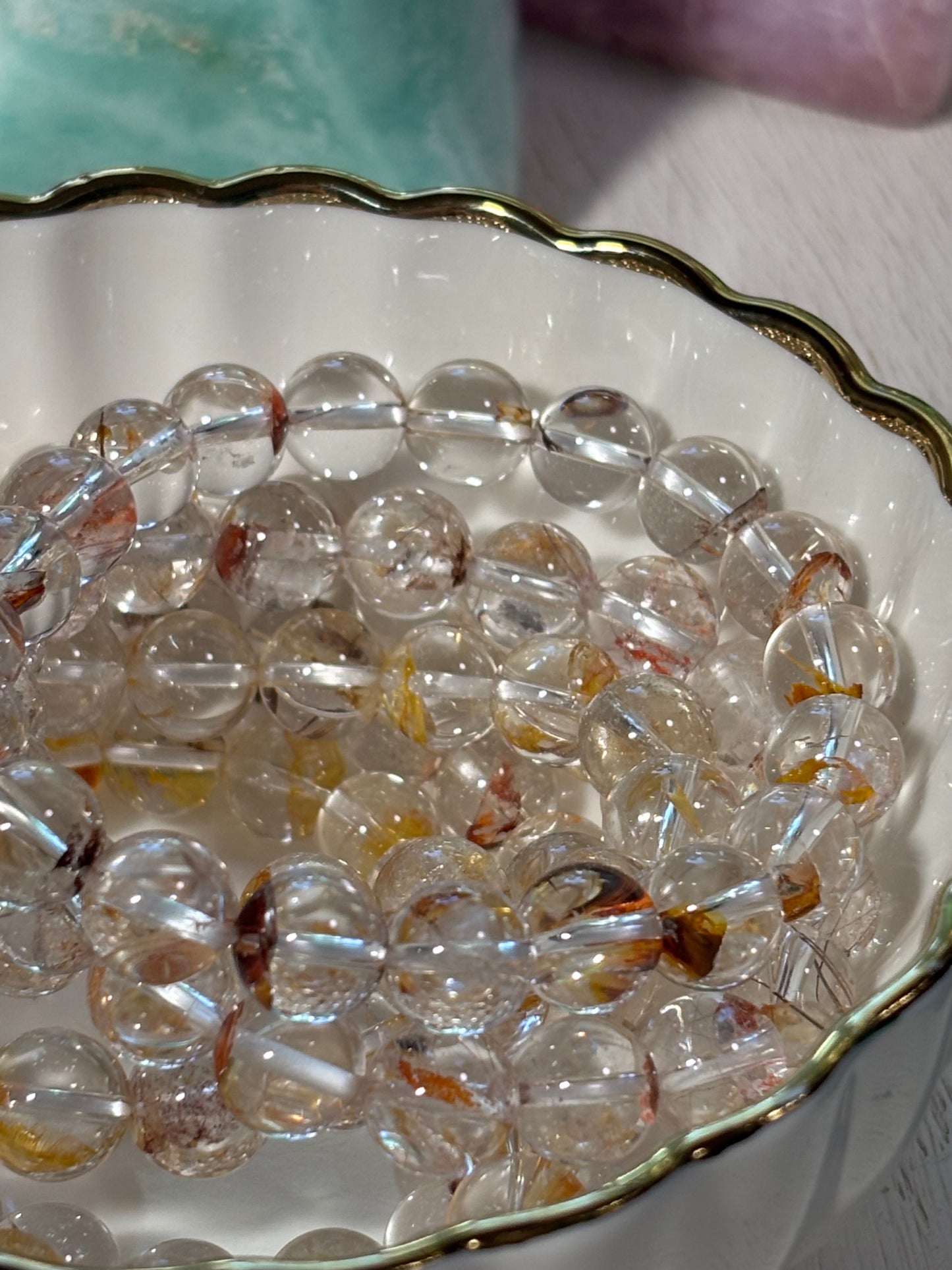 Lemurian Quartz with Iron Inclusions - Bracelet - Brazil