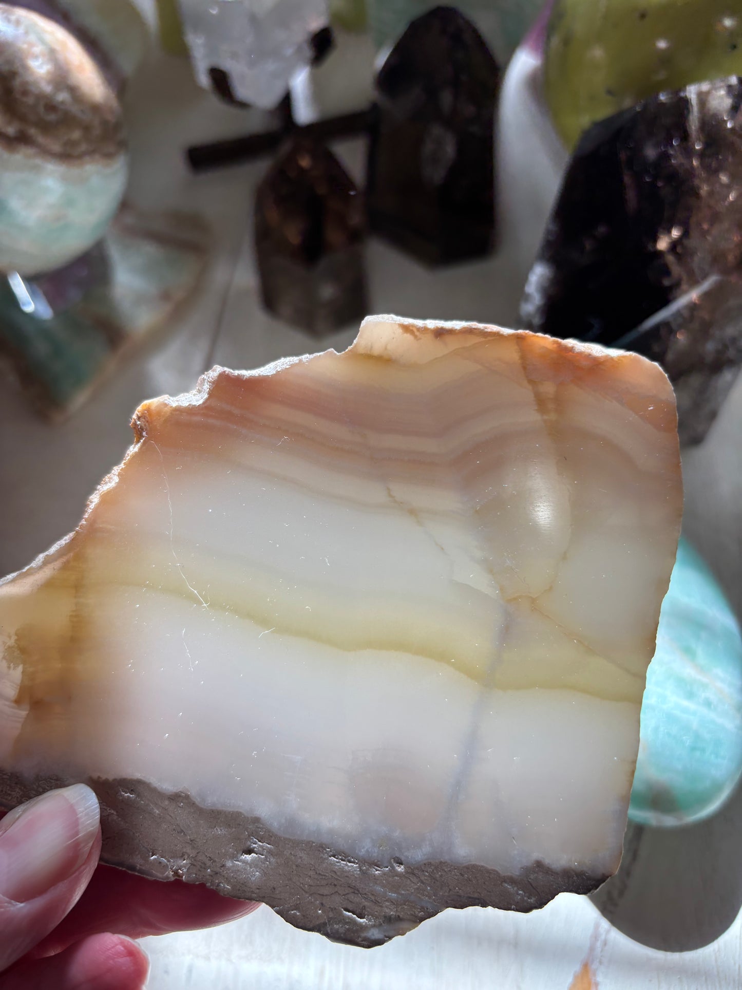 Watermelon Calcite - Slab - Pakistan