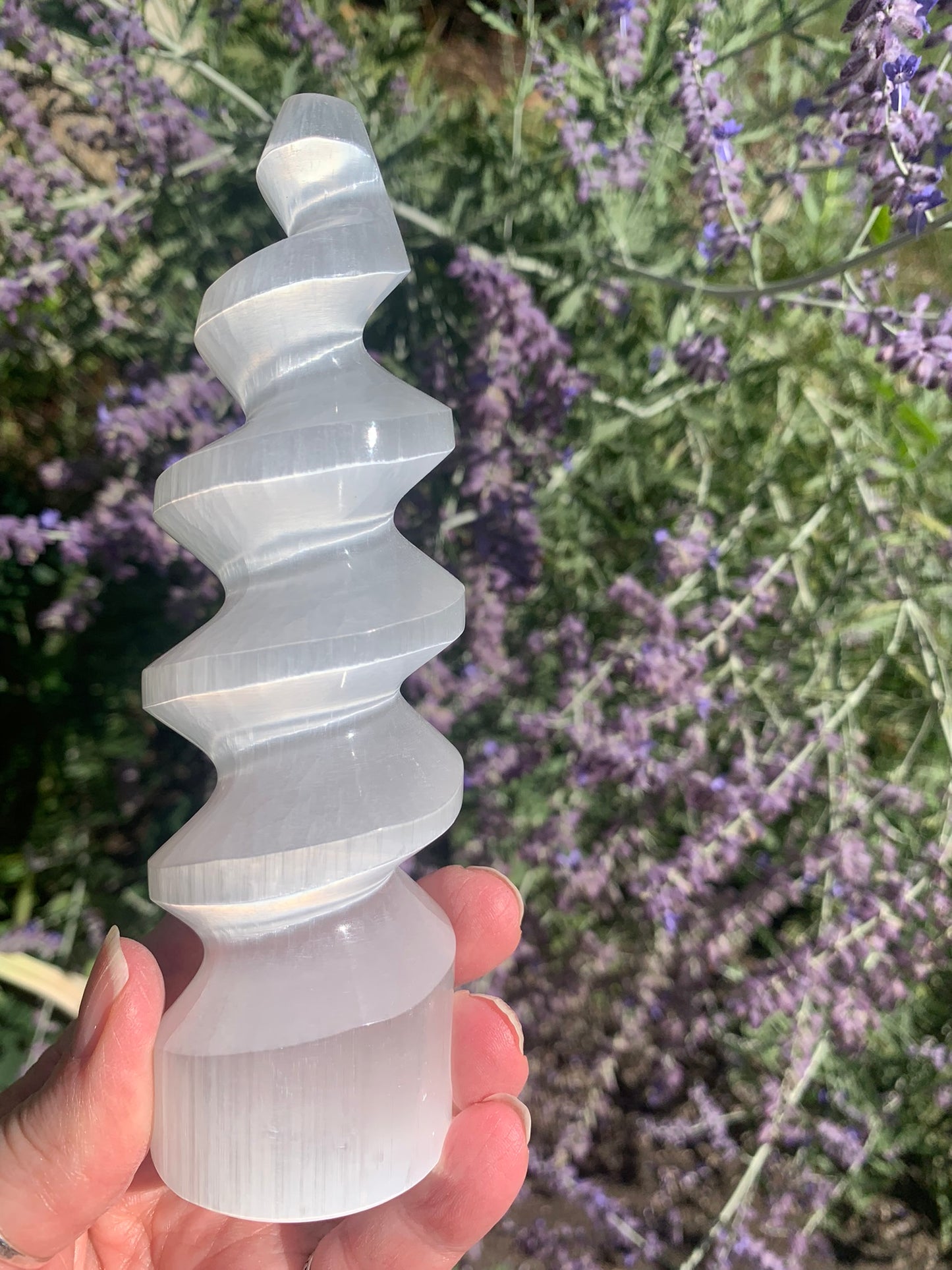 Selenite Unicorn Horn