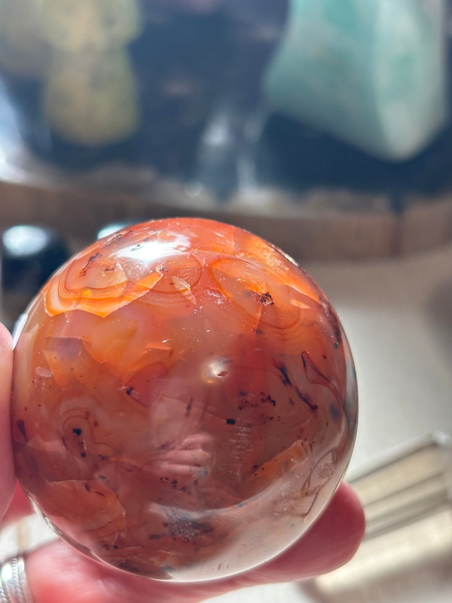 Carnelian Sphere - Madagascar - 52 mm
