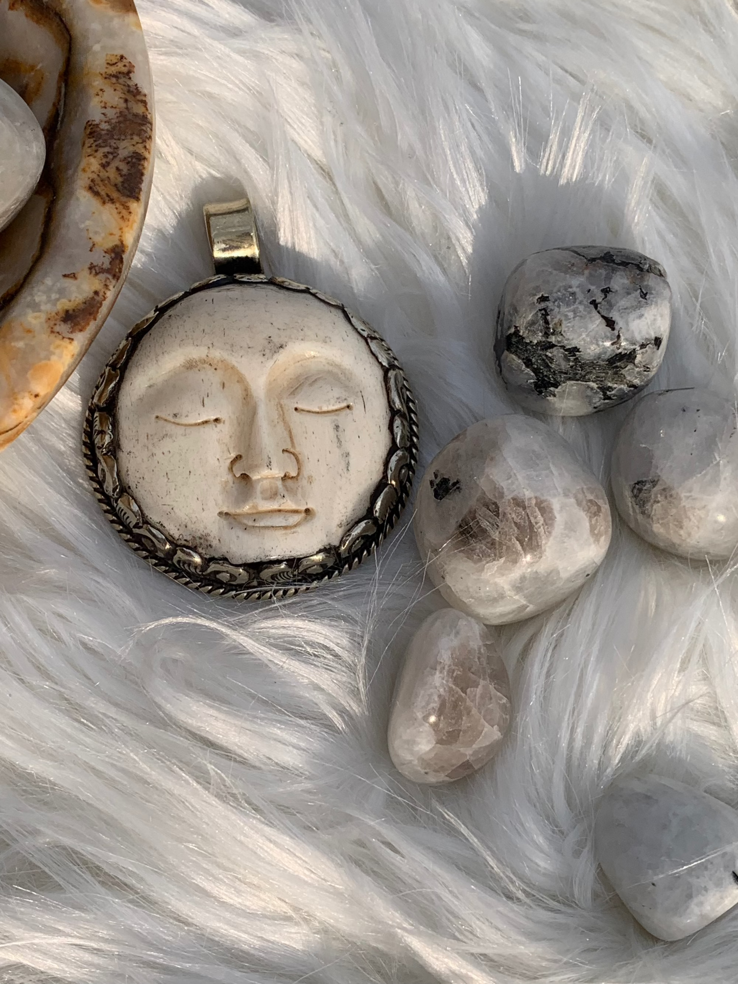 Rainbow Moonstone - Tumble - India