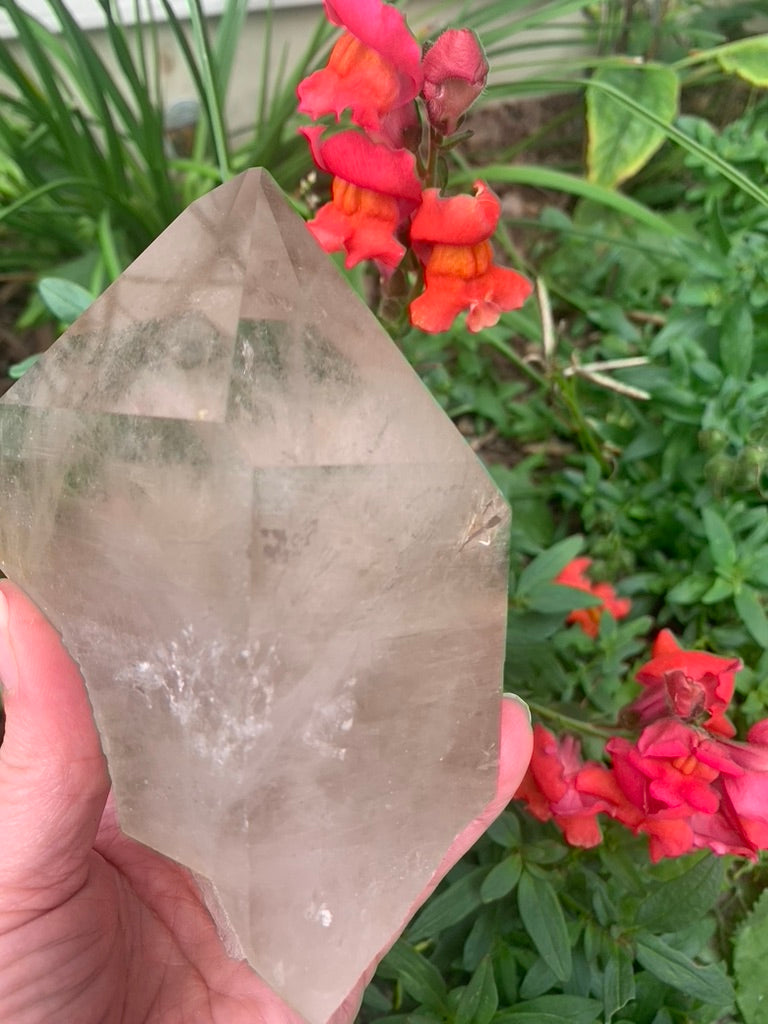 Smokey Lemurian Quartz Point