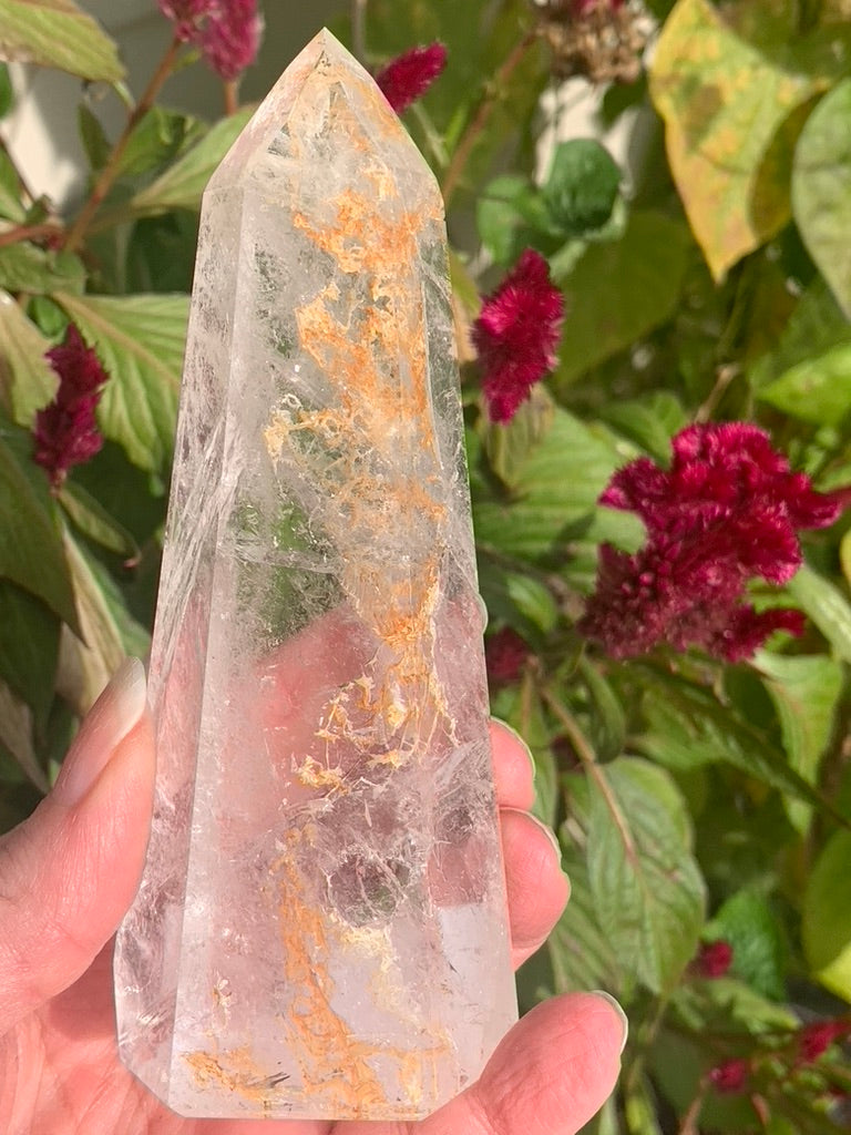 Clear Quartz with Iron Inclusions