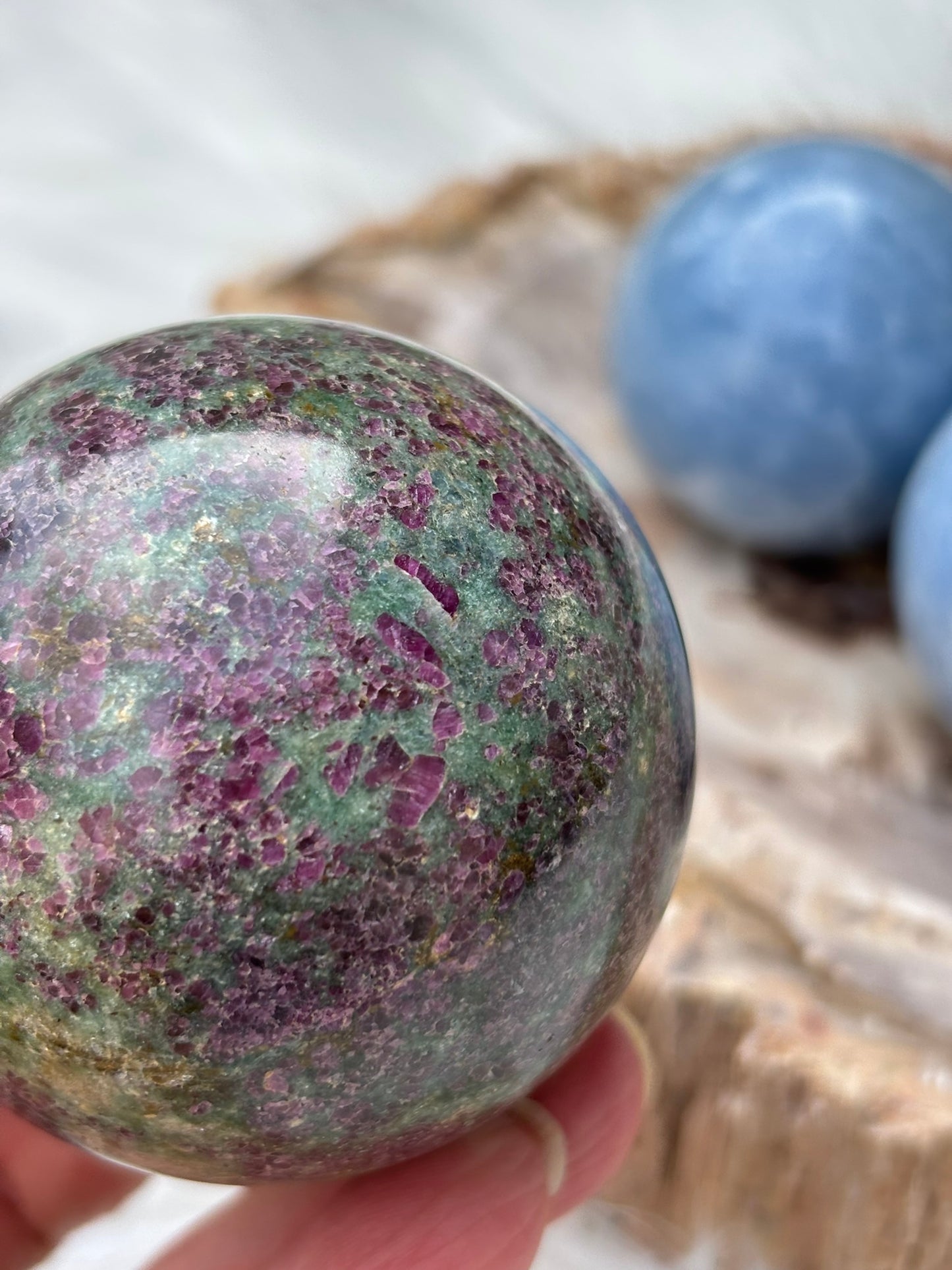 Ruby Kyanite Fuchsite - Sphere | India