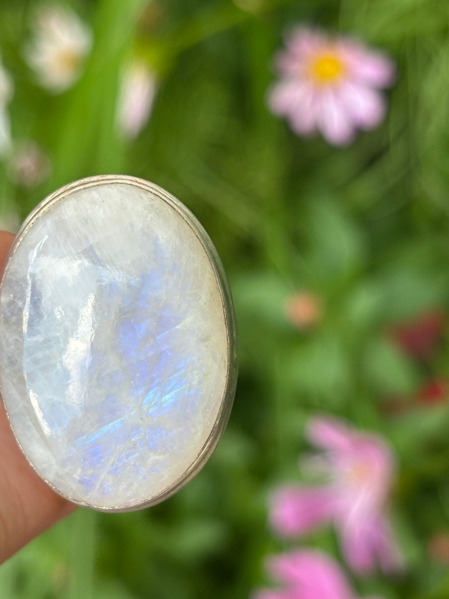 Rainbow Moonstone Ring size 8