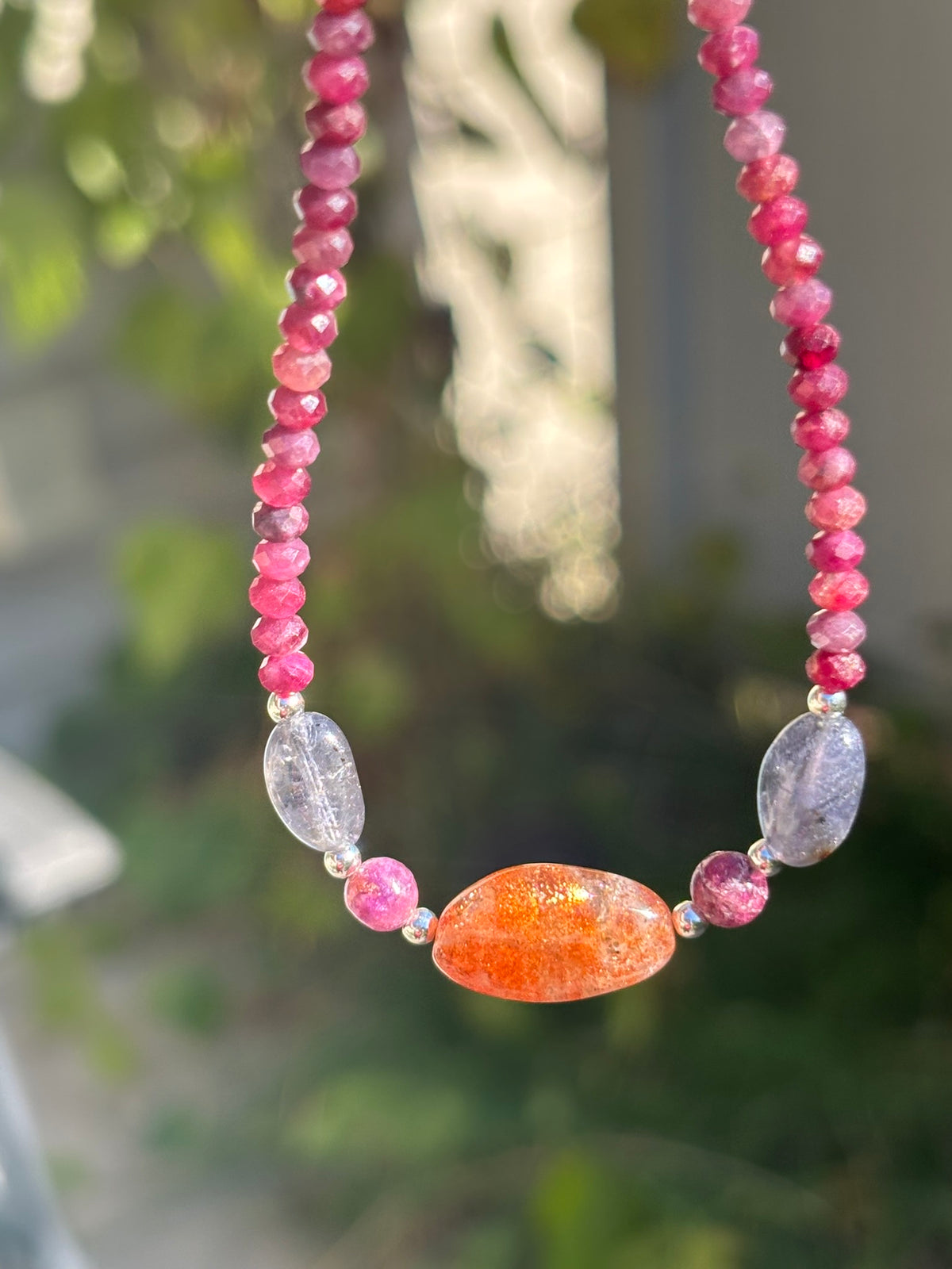 The Sacred Flame | Red Spinel • Pink Tourmaline • Sunstone • Iolite