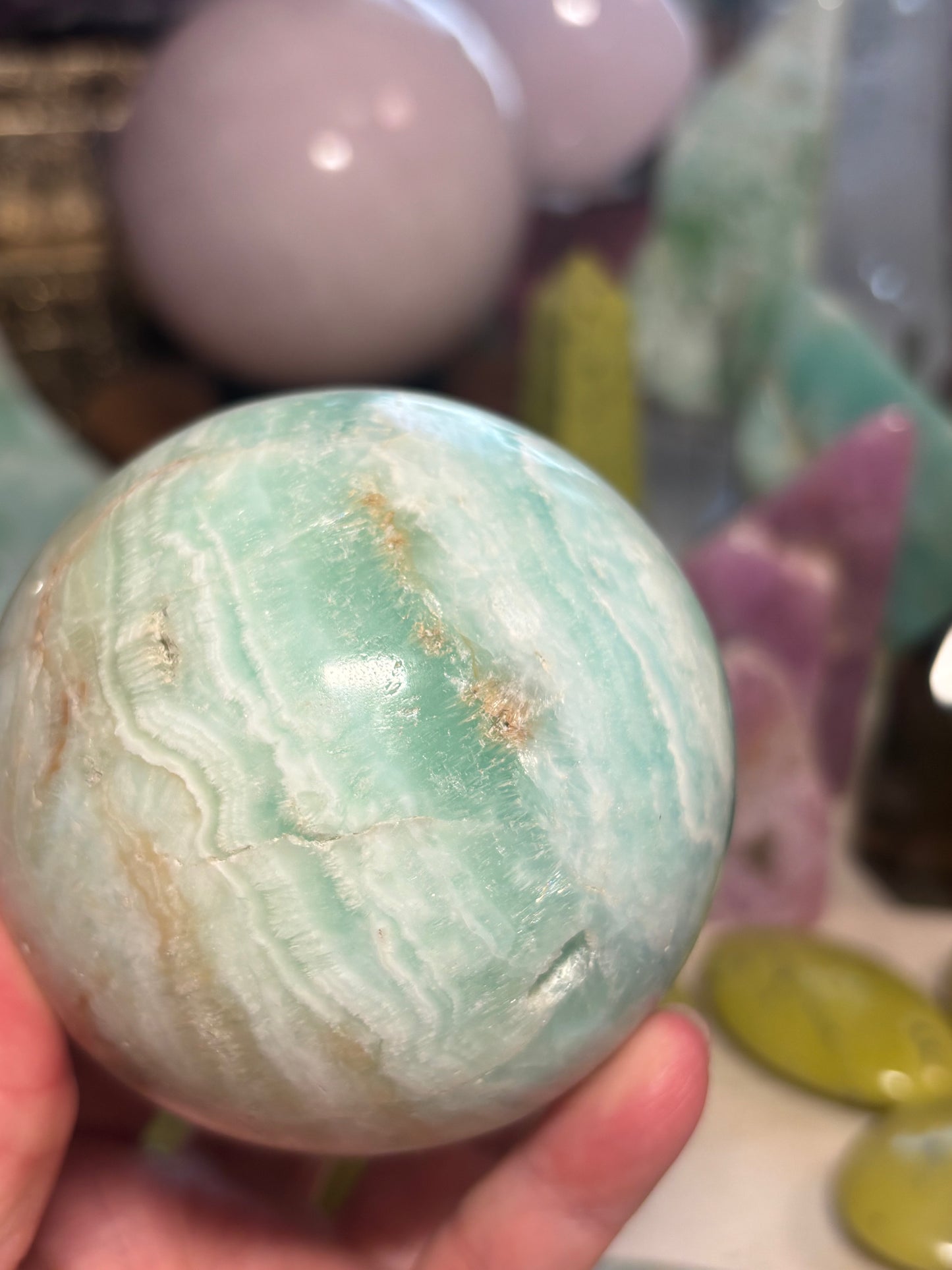 Caribbean Calcite - Sphere - Pakistan