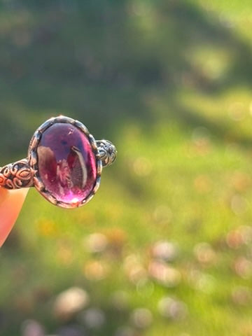 Rhodolite Garnet Ring size 8.5