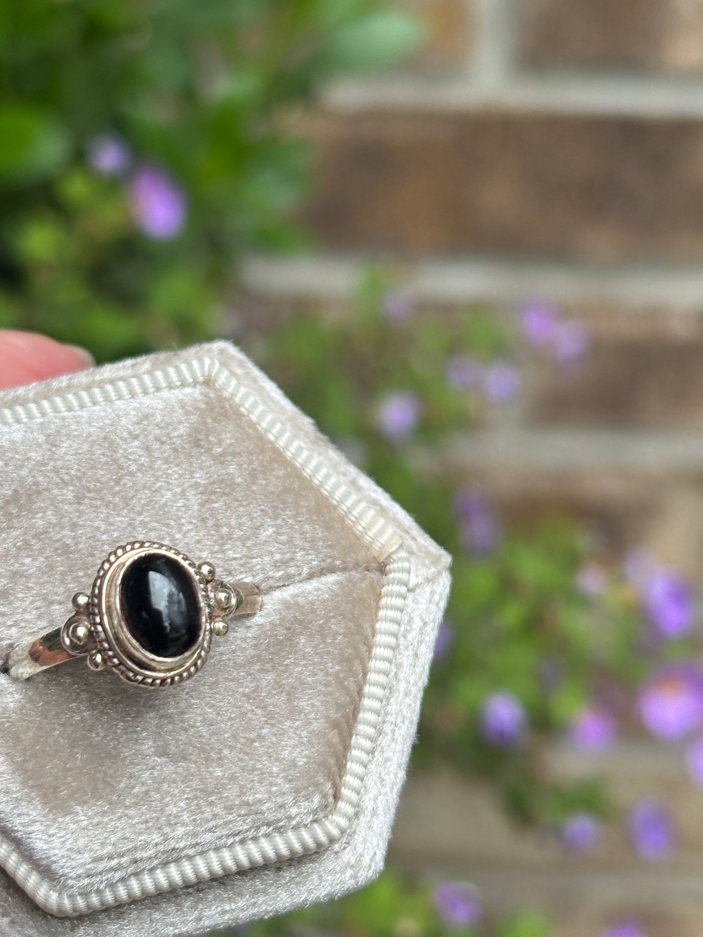 Black Star Diopside Ring Size 6.75