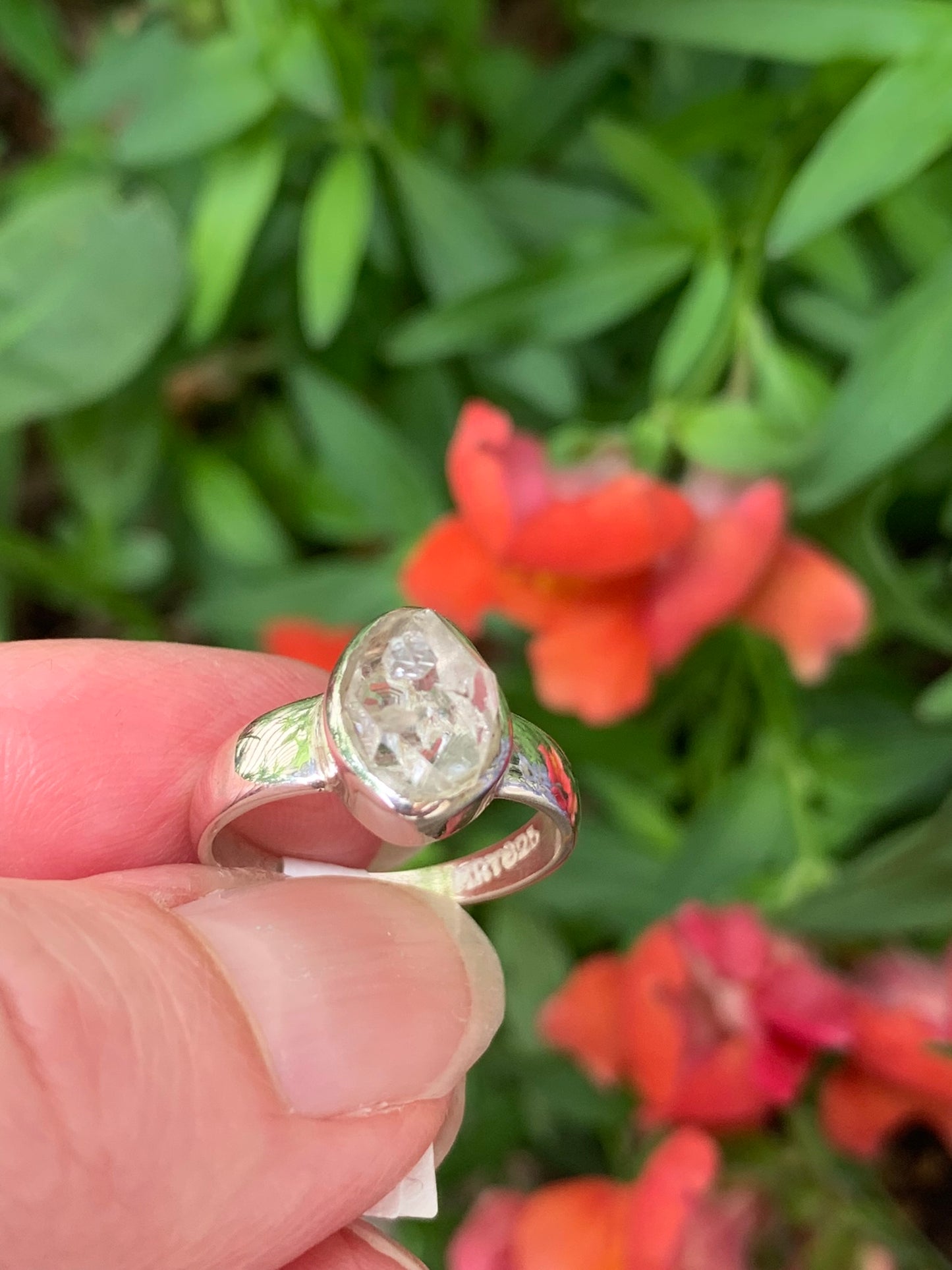 Herkimer Diamond Ring size 5.5