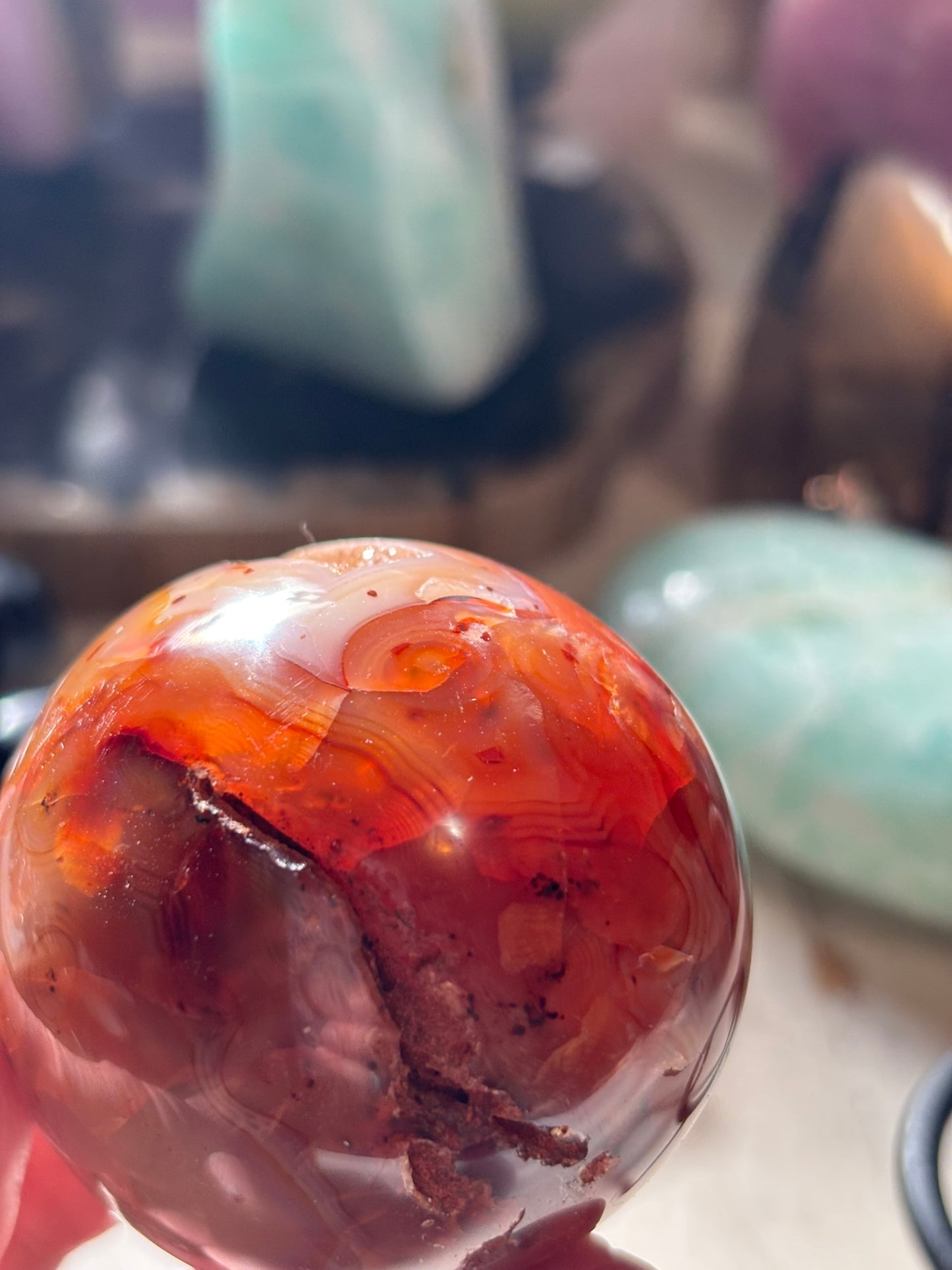 Carnelian Sphere - Madagascar - 52 mm
