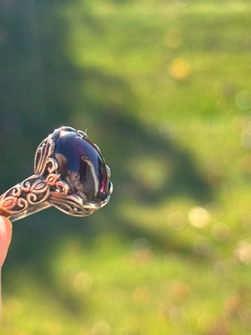 Rhodolite Garnet Ring size 8.5
