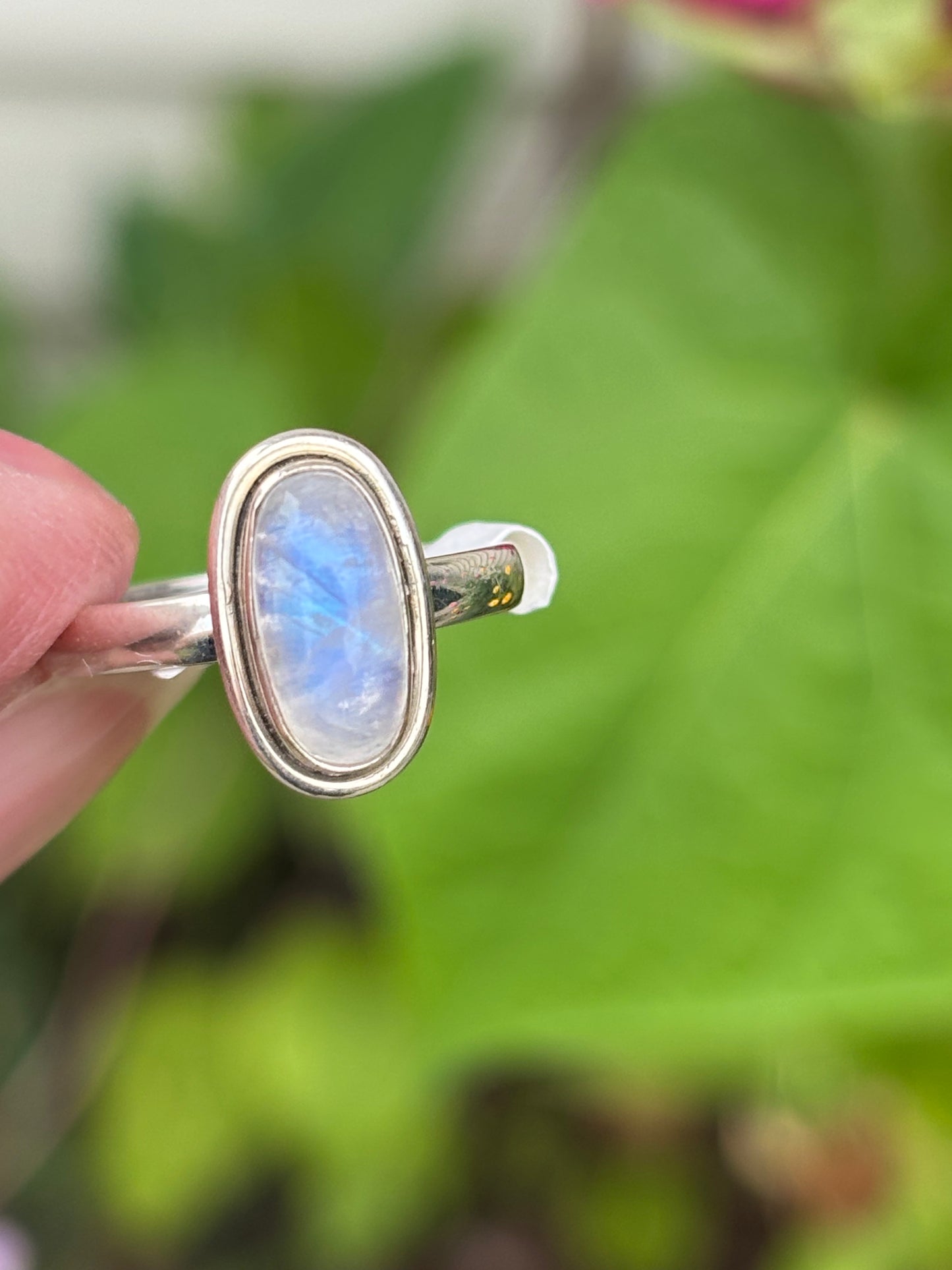 Rainbow Moonstone Ring size 7