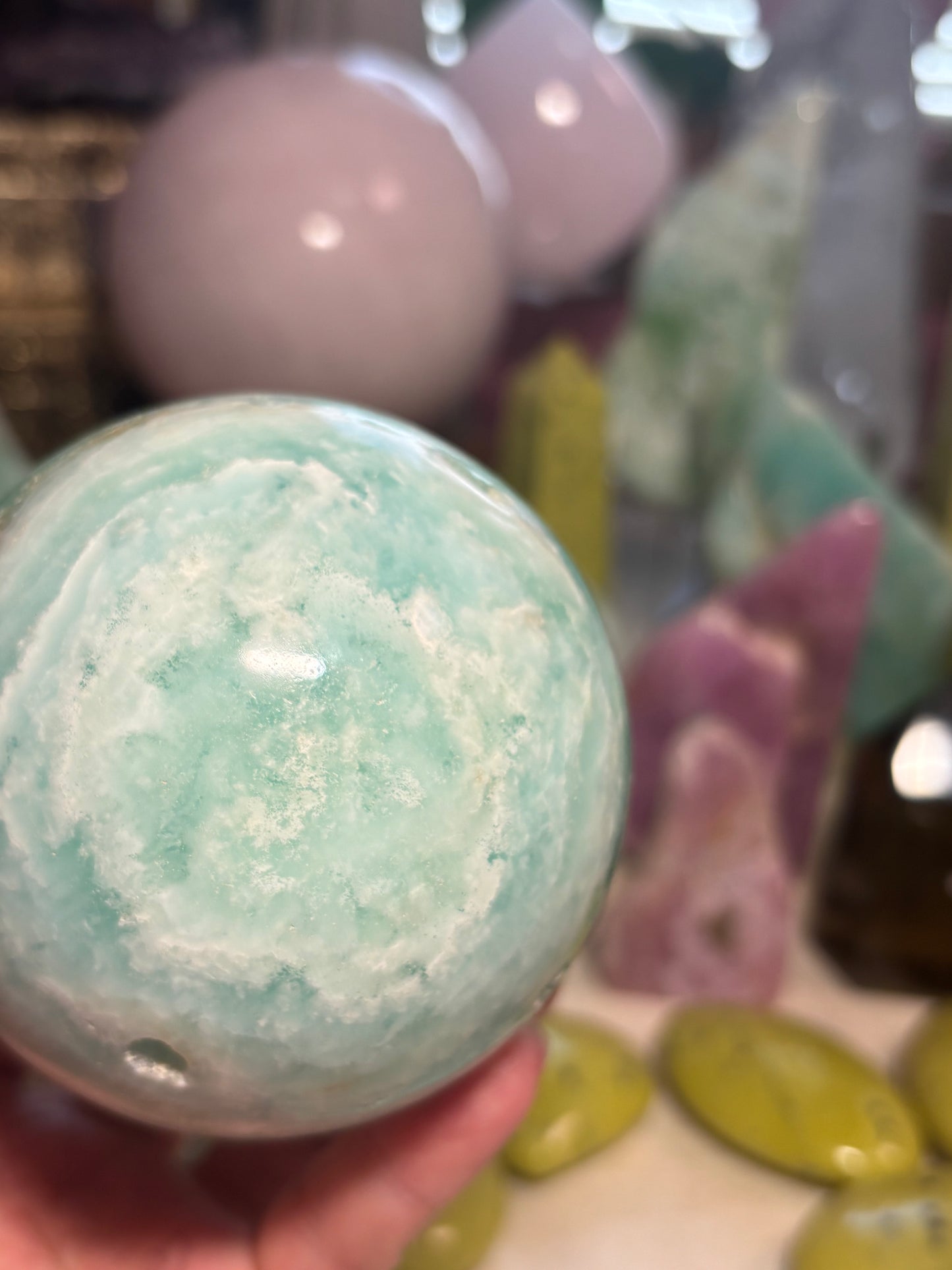 Caribbean Calcite - Sphere - Pakistan