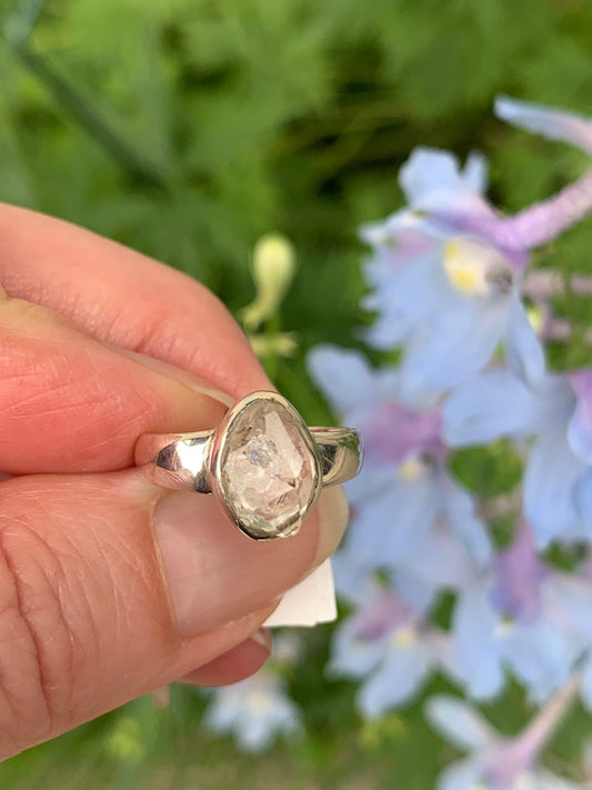 Herkimer Diamond Ring size 5.5