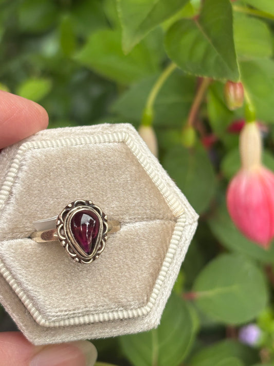 Rhodolite Garnet Ring size 6