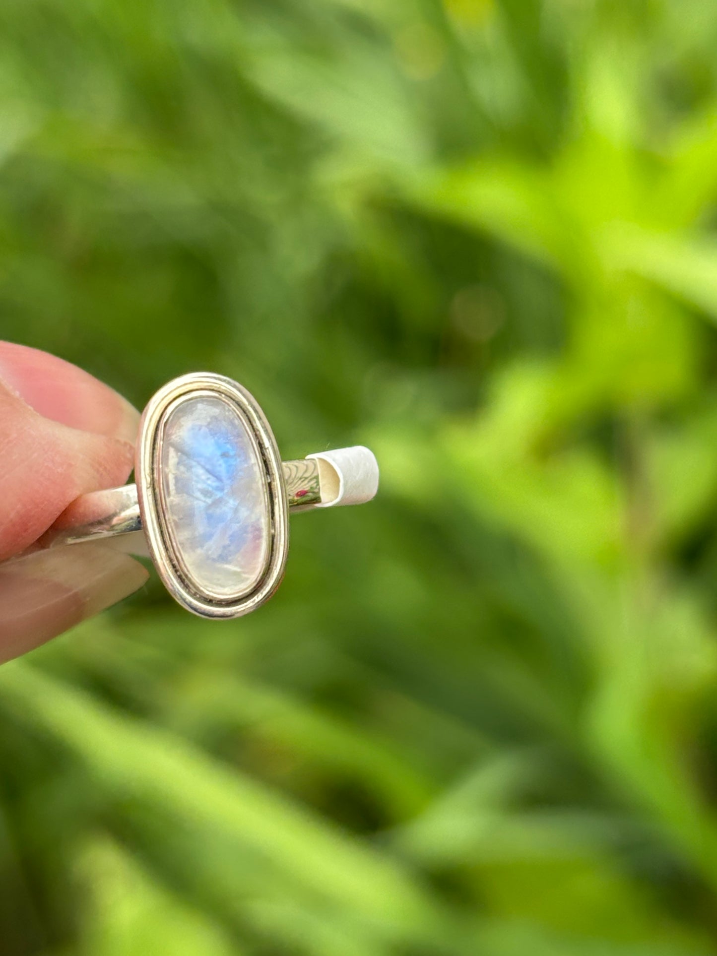Rainbow Moonstone Ring size 7