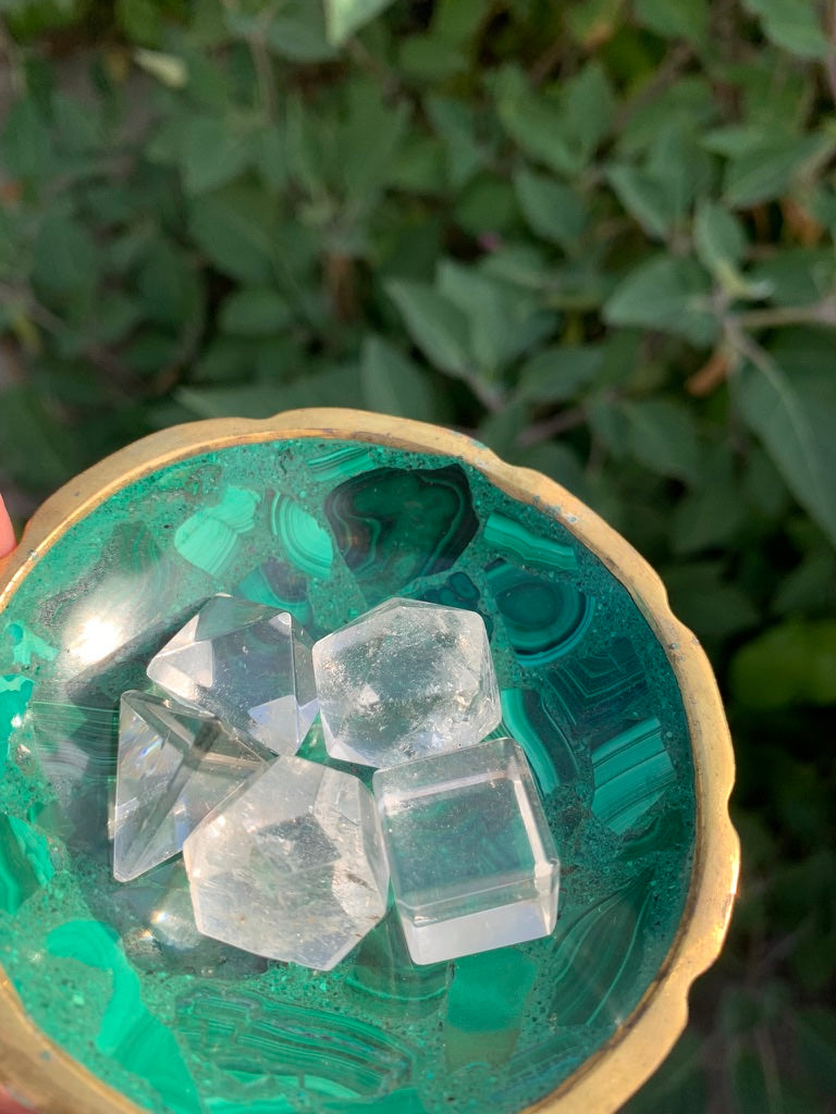 Clear Quartz Platonic Solids | set of 5 | Brazil